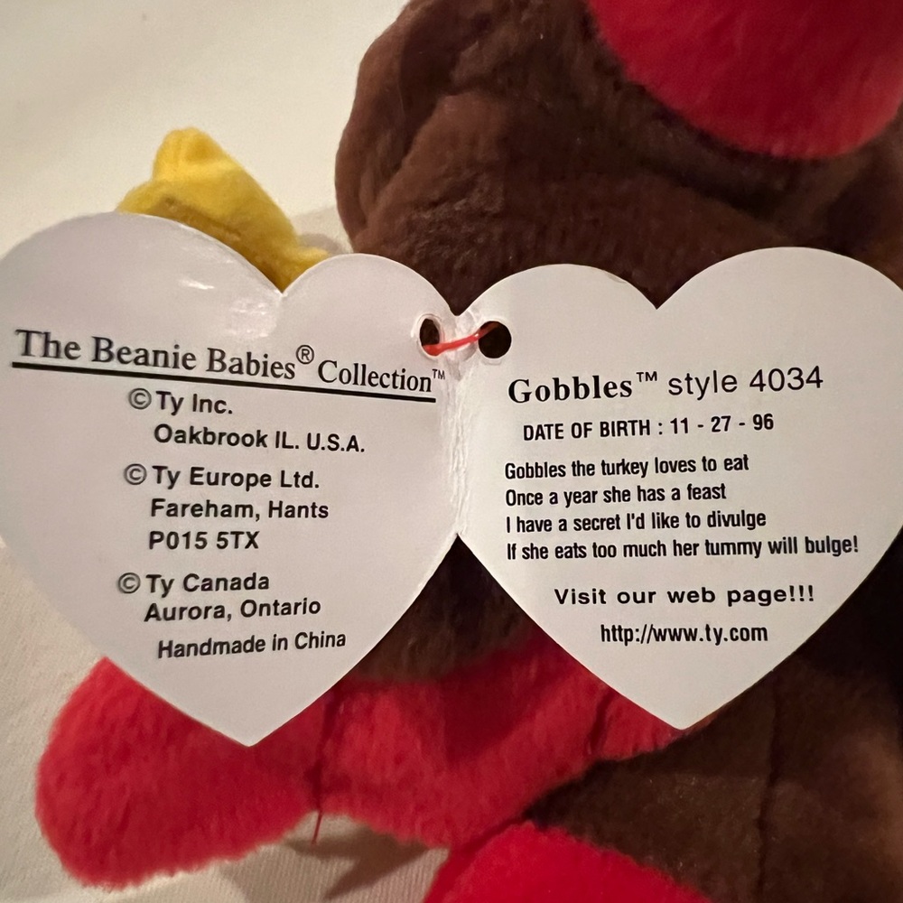 Ty Beanie Baby Gobbles Vintage